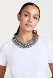 Chunky Necklace Shrunken Tee