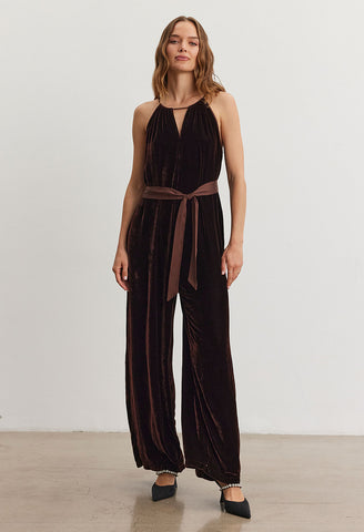 Sienna Silk Velvet Jumpsuit