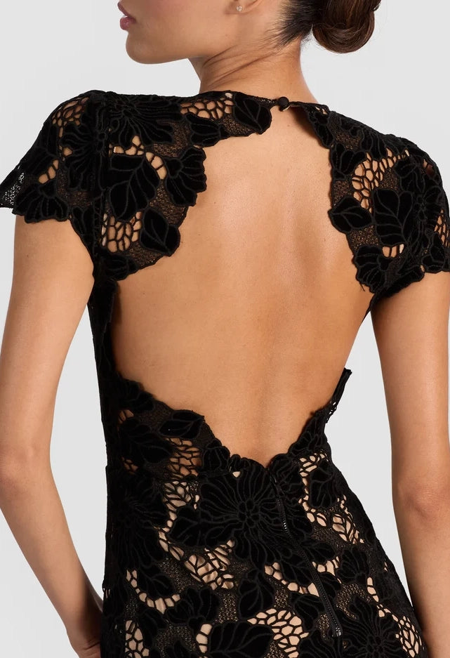 Clover Open Back Midi Dress