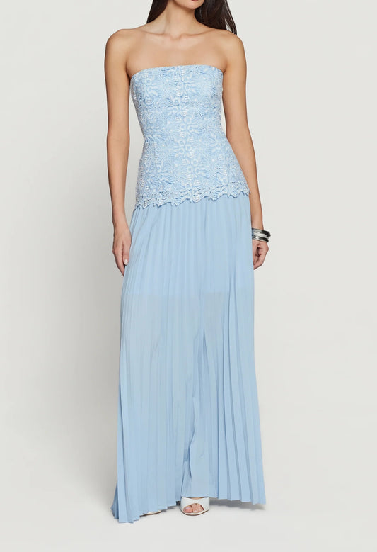 Cody Two Tone Lace Pleat Dress