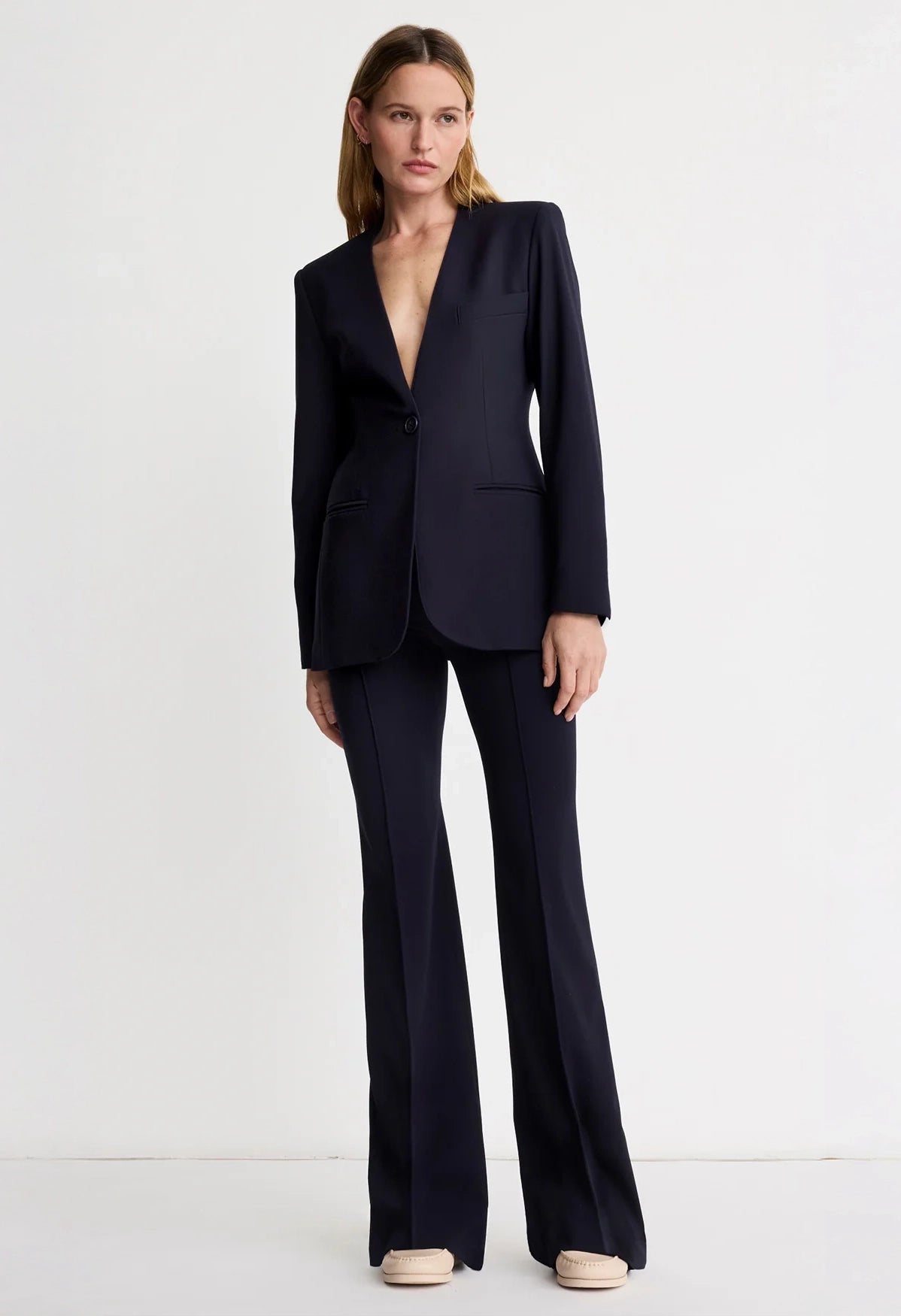Collarless Blazer
