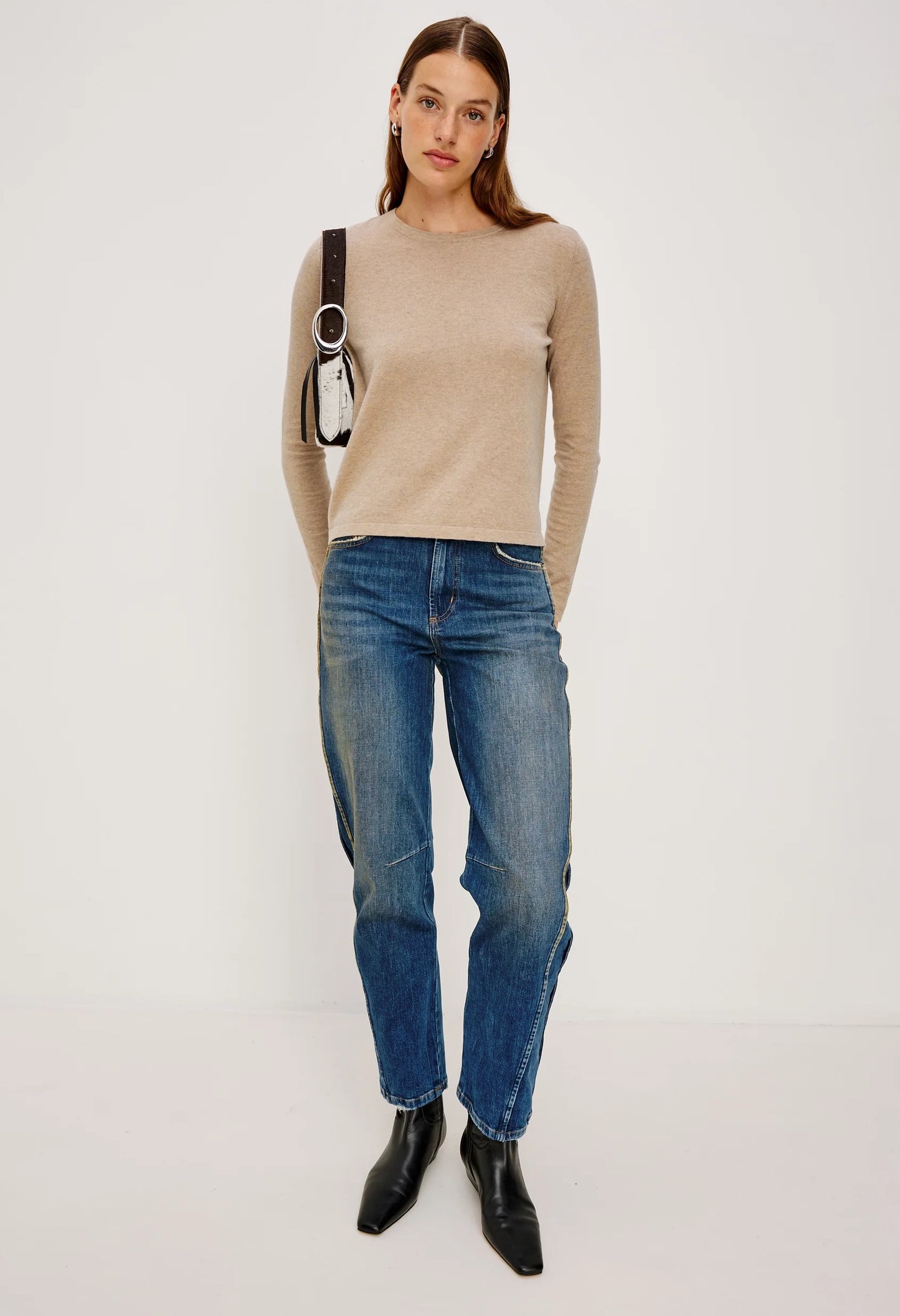 Cotton Cashmere Long Sleeve T-Shirt