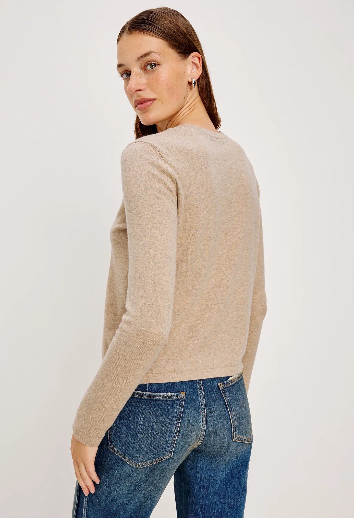 Cotton Cashmere Long Sleeve T-Shirt