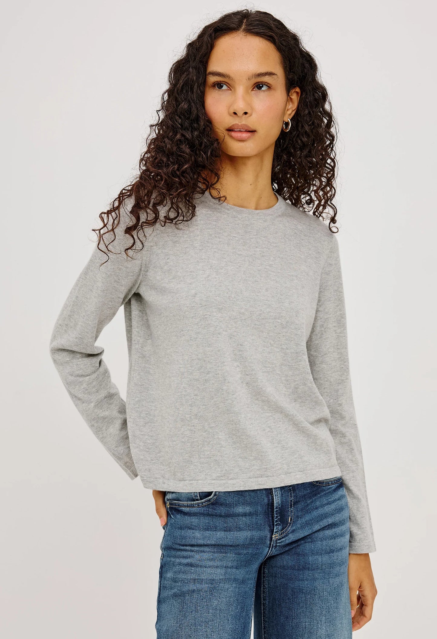 Davie Cotton Cashmere Long Sleeve Tee