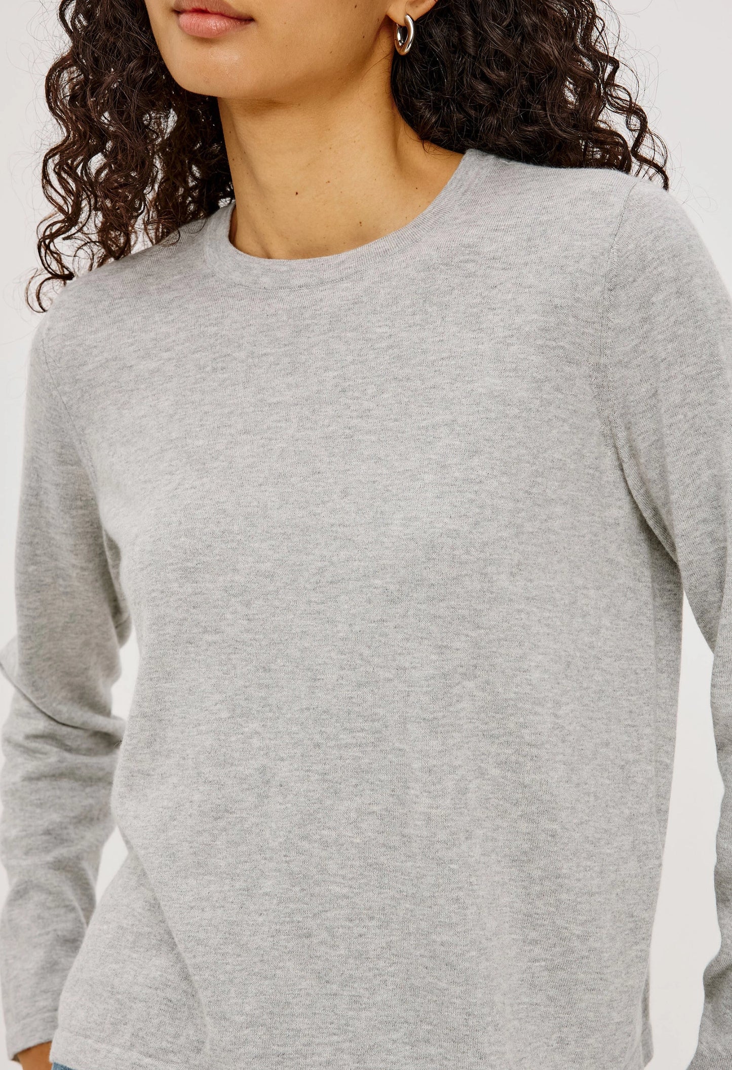 Davie Cotton Cashmere Long Sleeve Tee