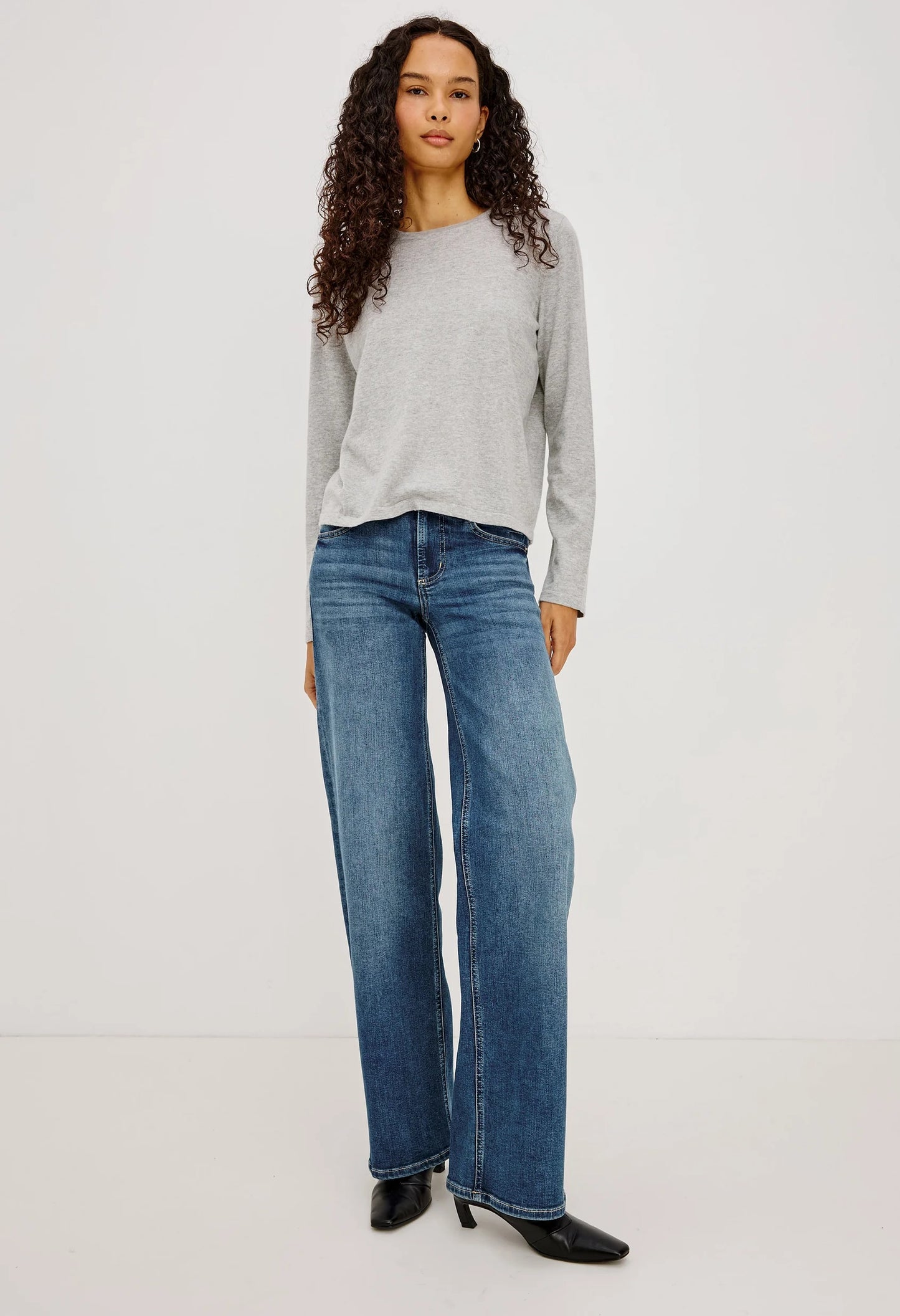 Davie Cotton Cashmere Long Sleeve Tee
