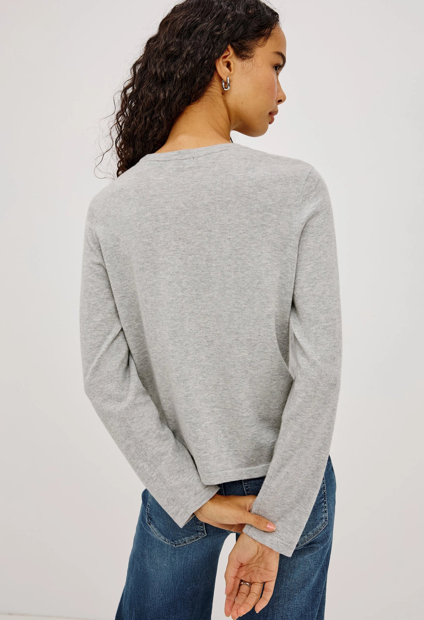 Davie Cotton Cashmere Long Sleeve Tee
