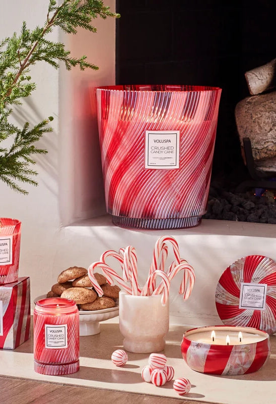 Crushed Candy Cane 3 Wick Tin Candle