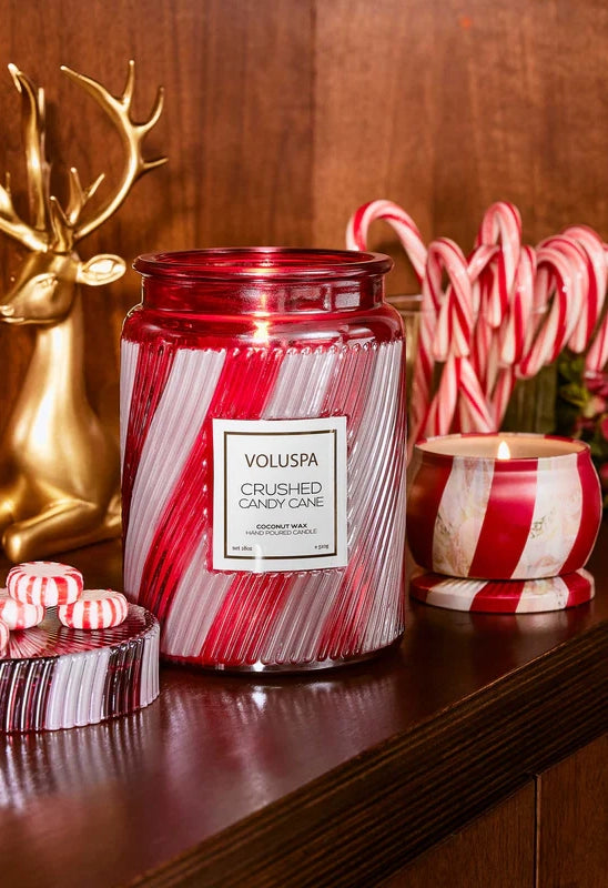Crushed Candy Cane 18 oz Large Jar Candle