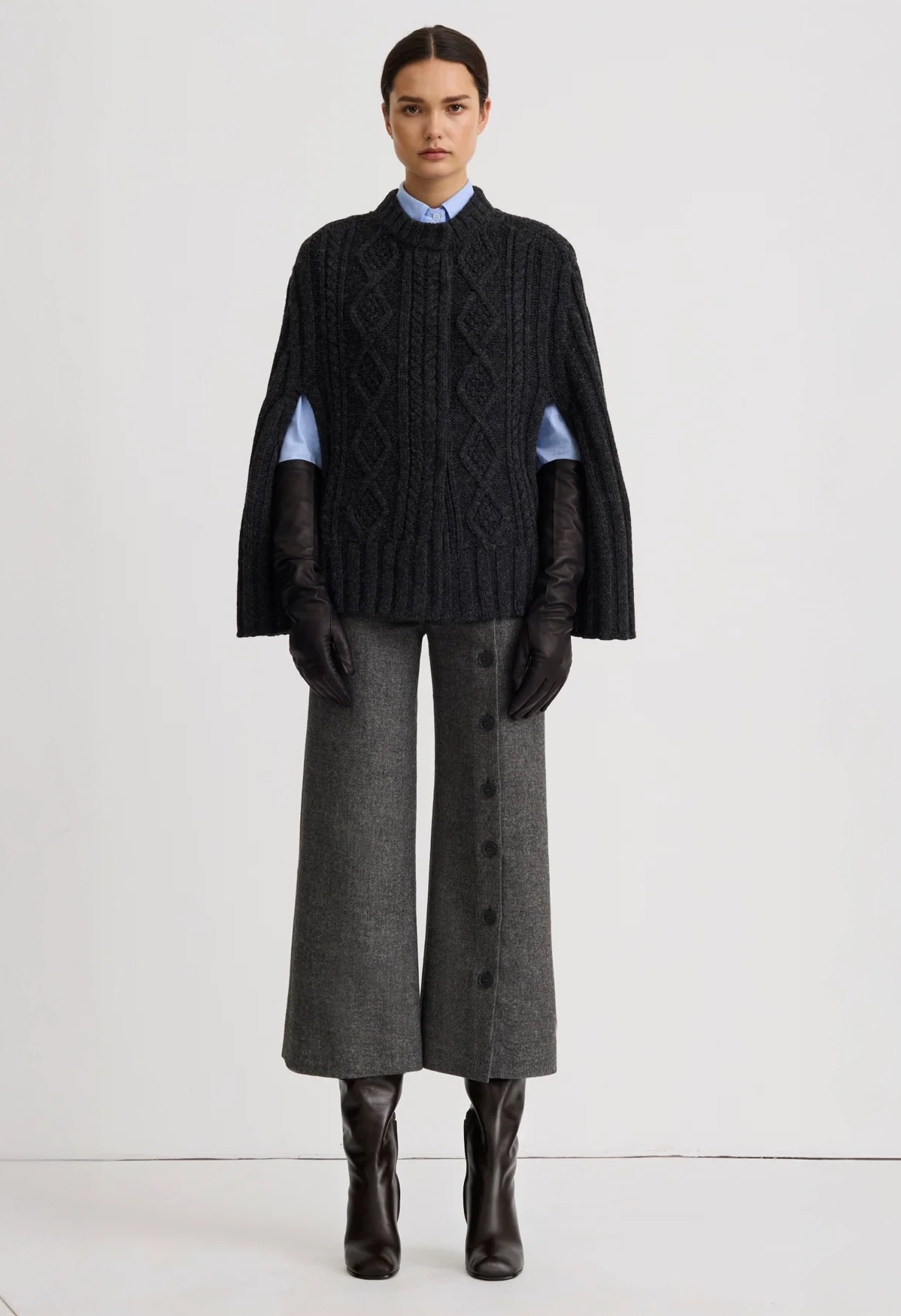 Cable Knit Cape