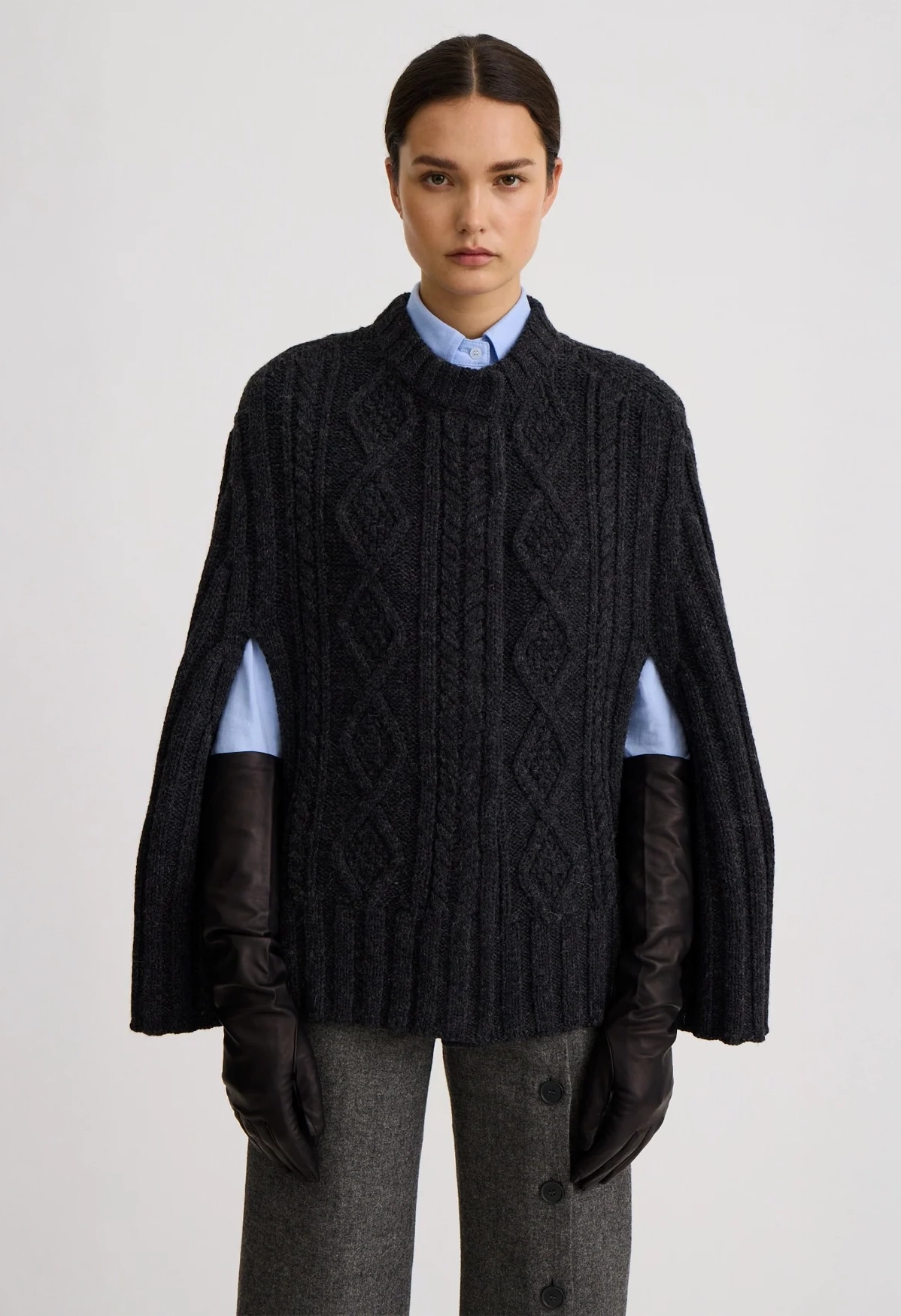 Cable Knit Cape