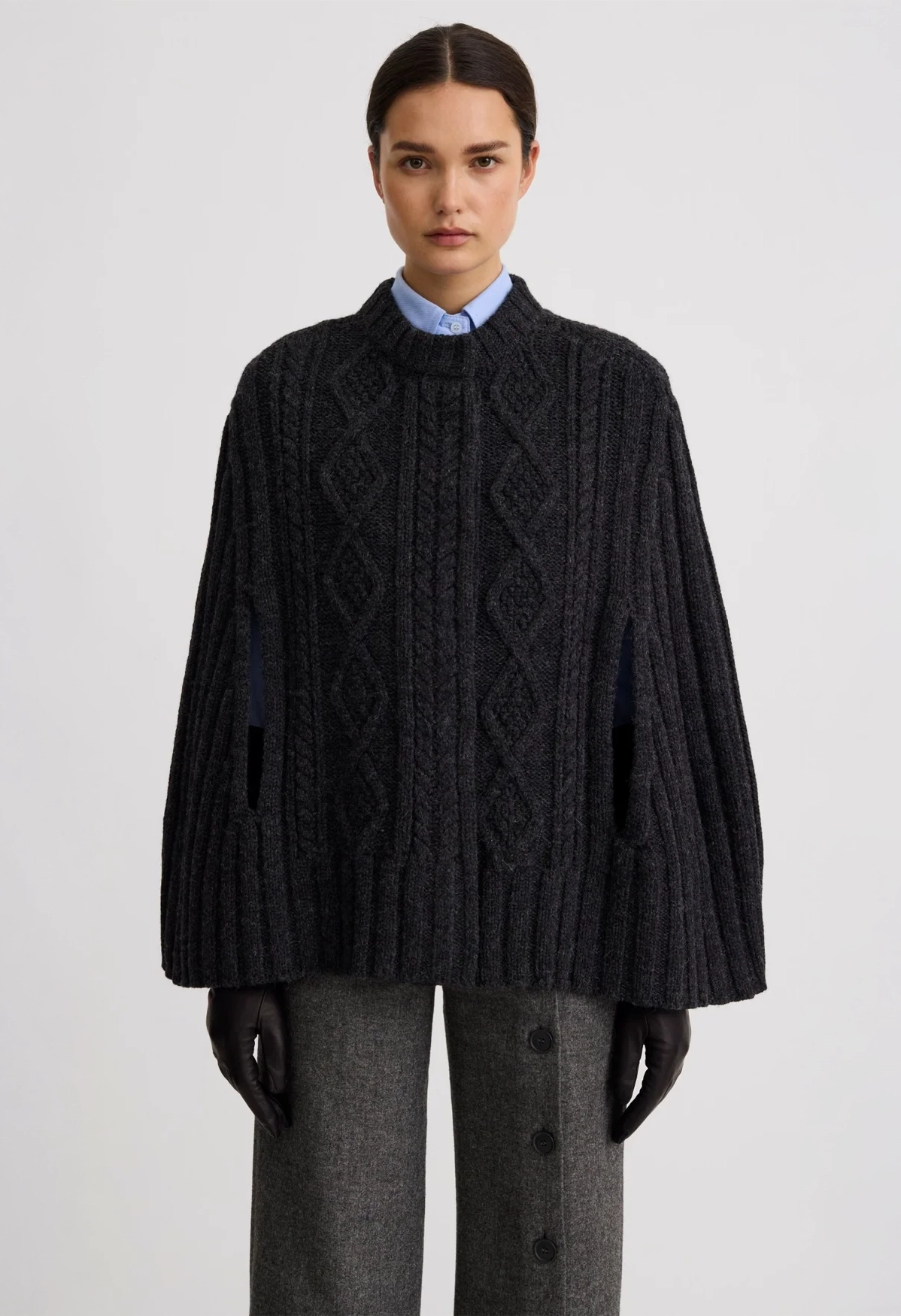 Cable Knit Cape