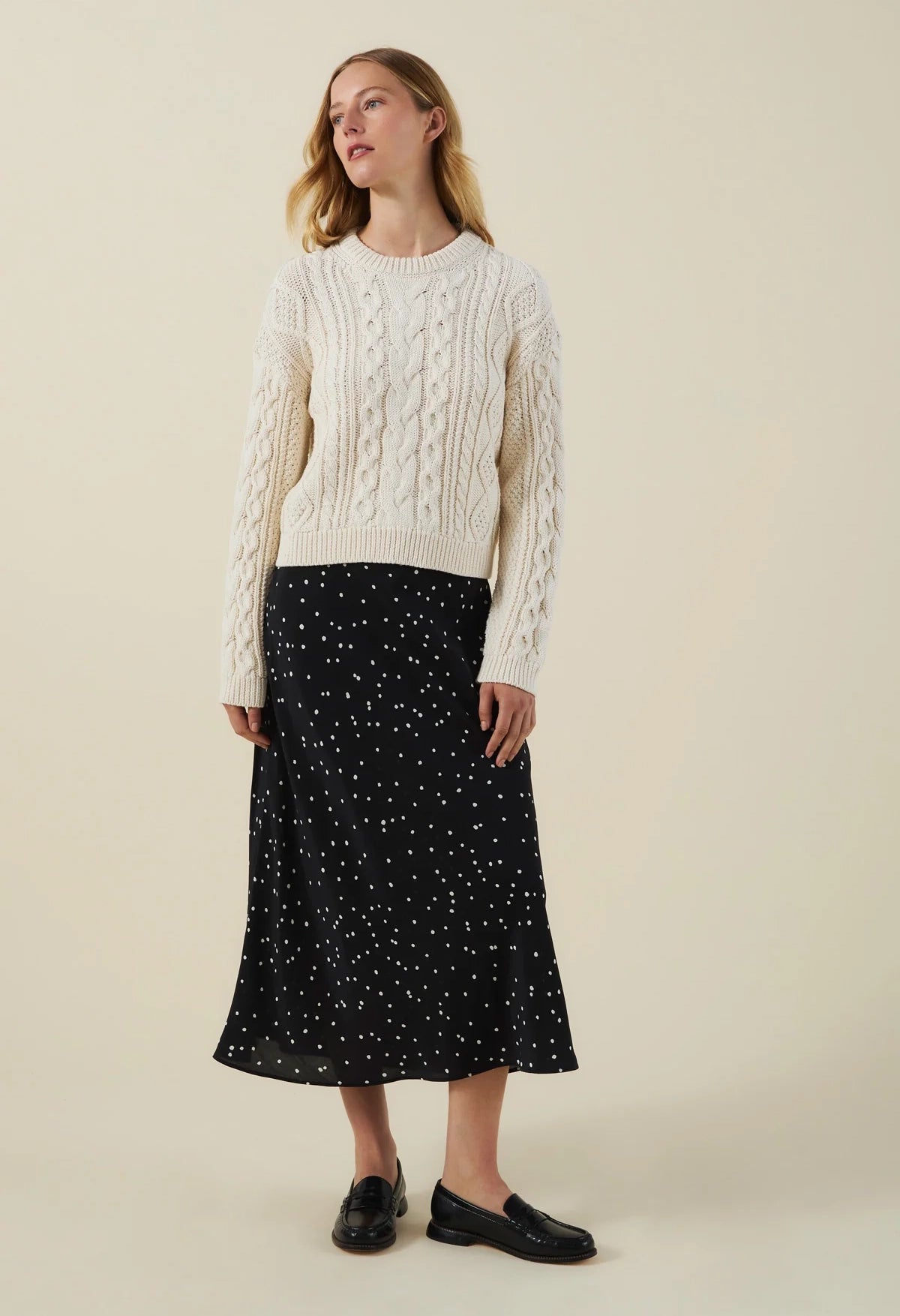 Cadence Polka Dot Print Skirt