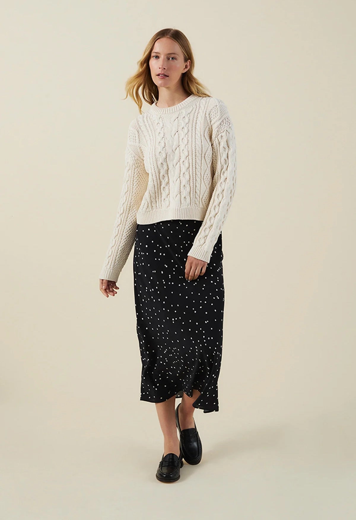 Cadence Polka Dot Print Skirt