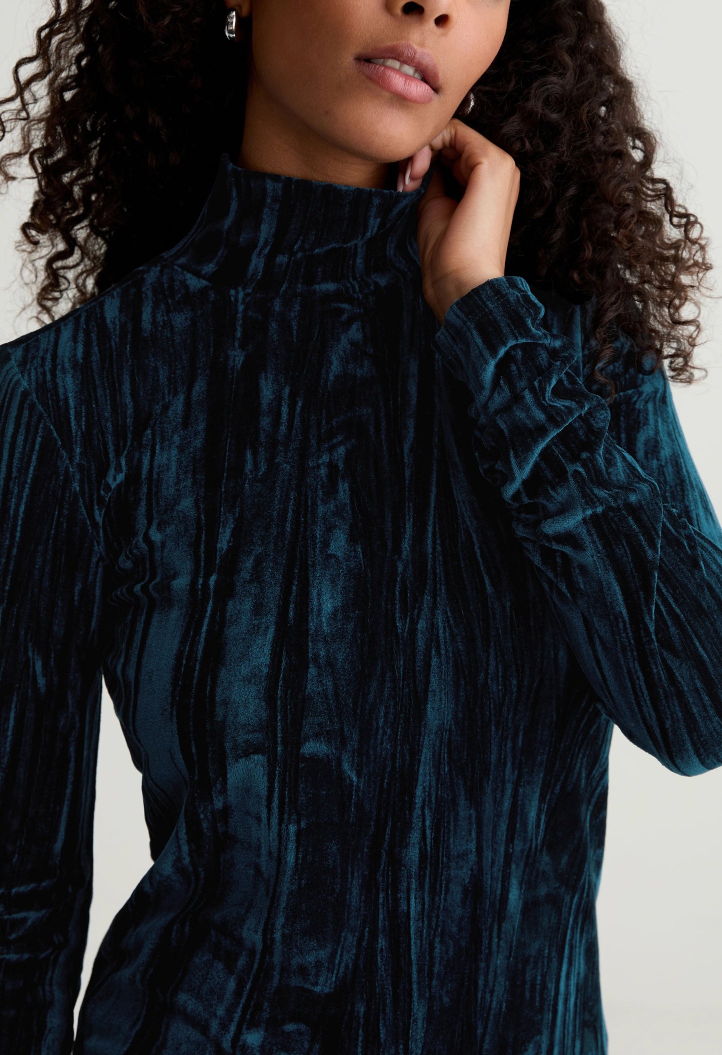 Candice Velvet Open Back Turtleneck