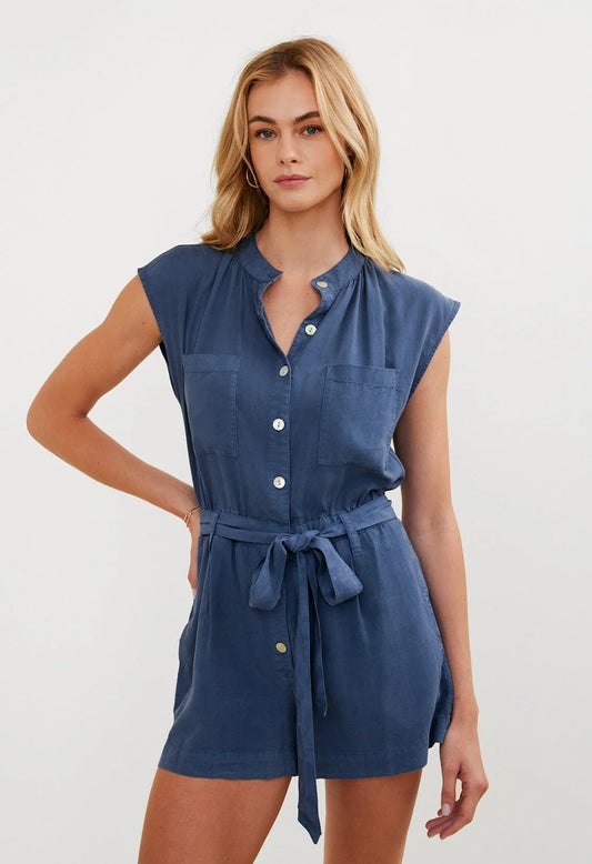 Cap Sleeve Pocket Romper