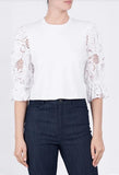 Embroidered Cotton Paisley Carmine Top