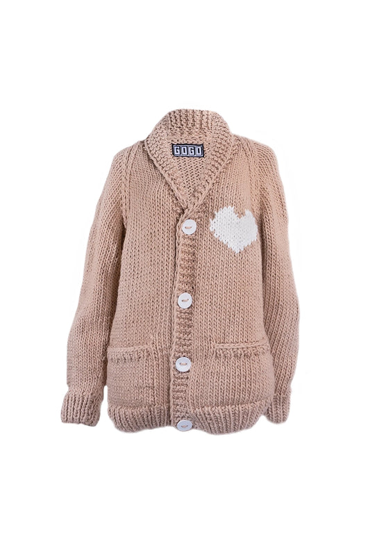 Long Cotton Heart Cardi