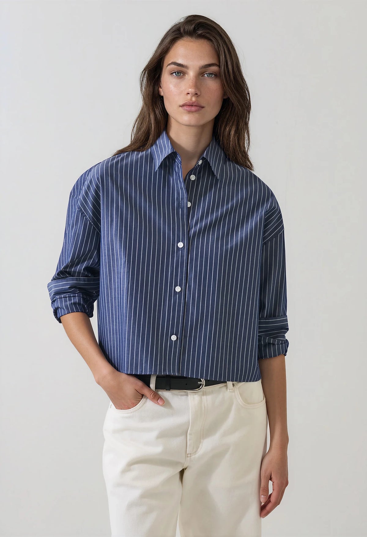 Long Sleeve Cotton Boxy Shirt
