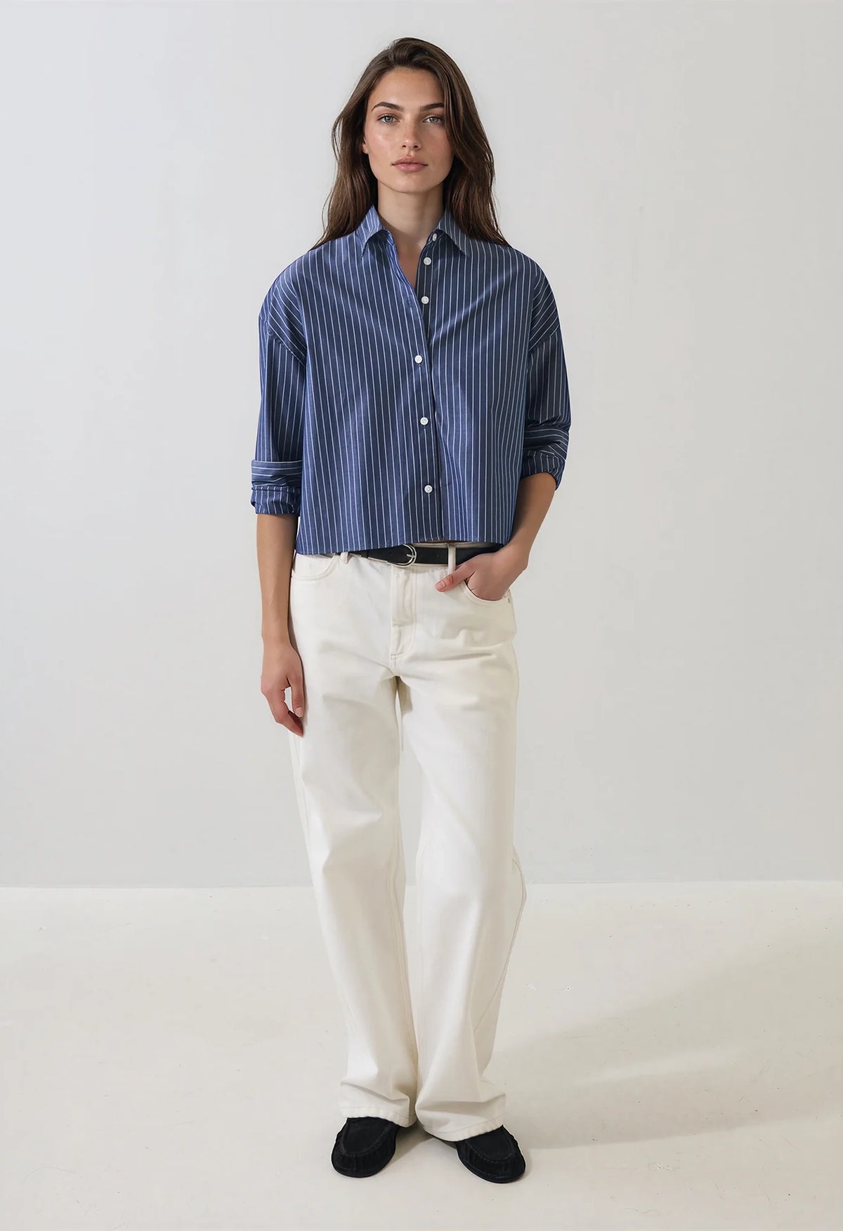 Long Sleeve Cotton Boxy Shirt