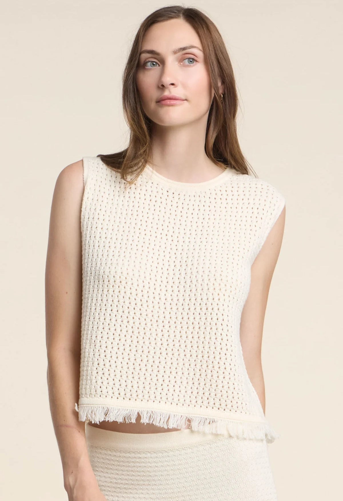 Cova Mesh Cotton Knits Top