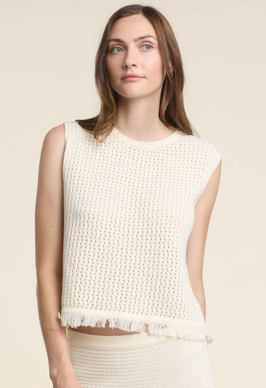 Cova Mesh Cotton Knits Top