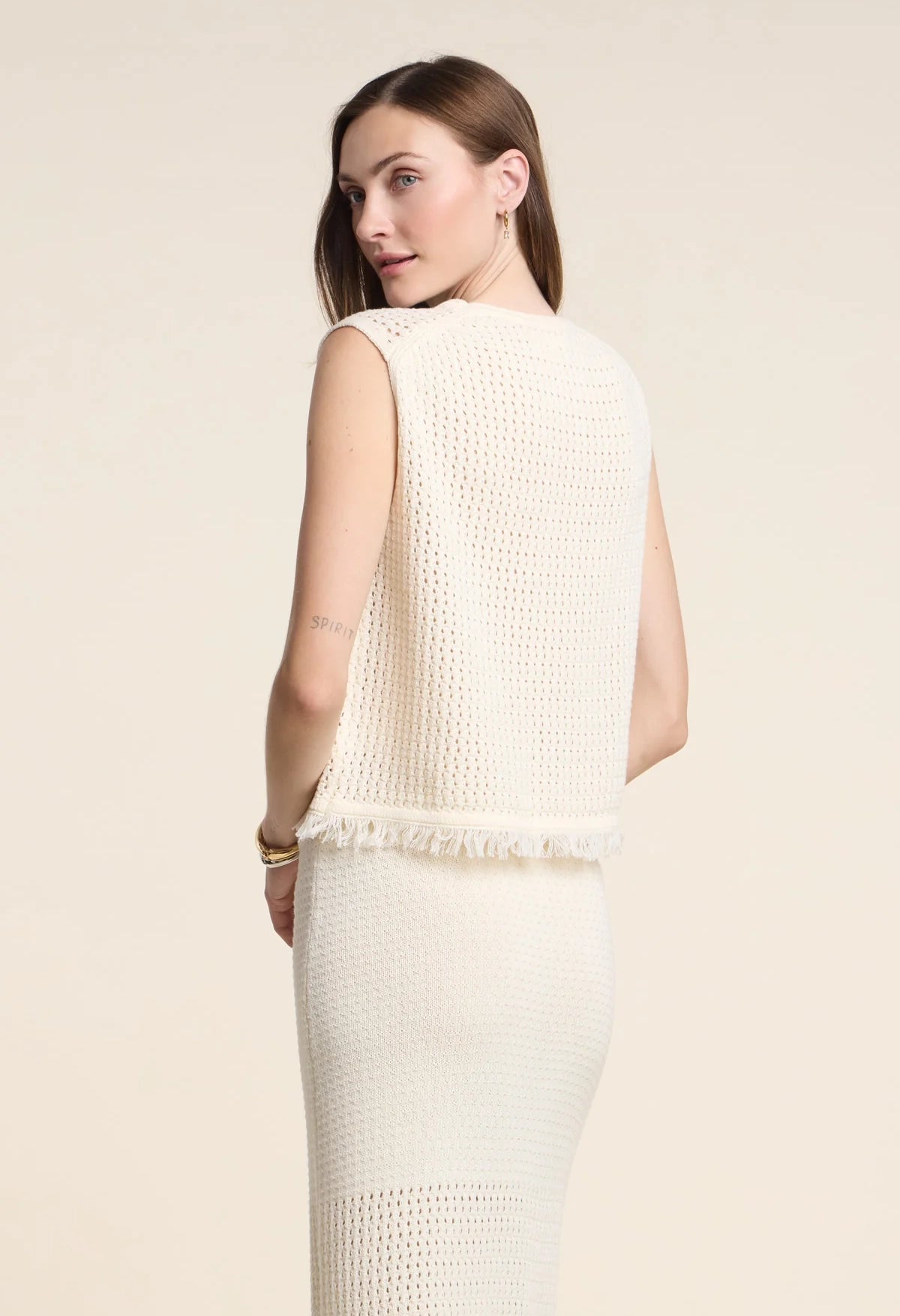Cova Mesh Cotton Knits Top
