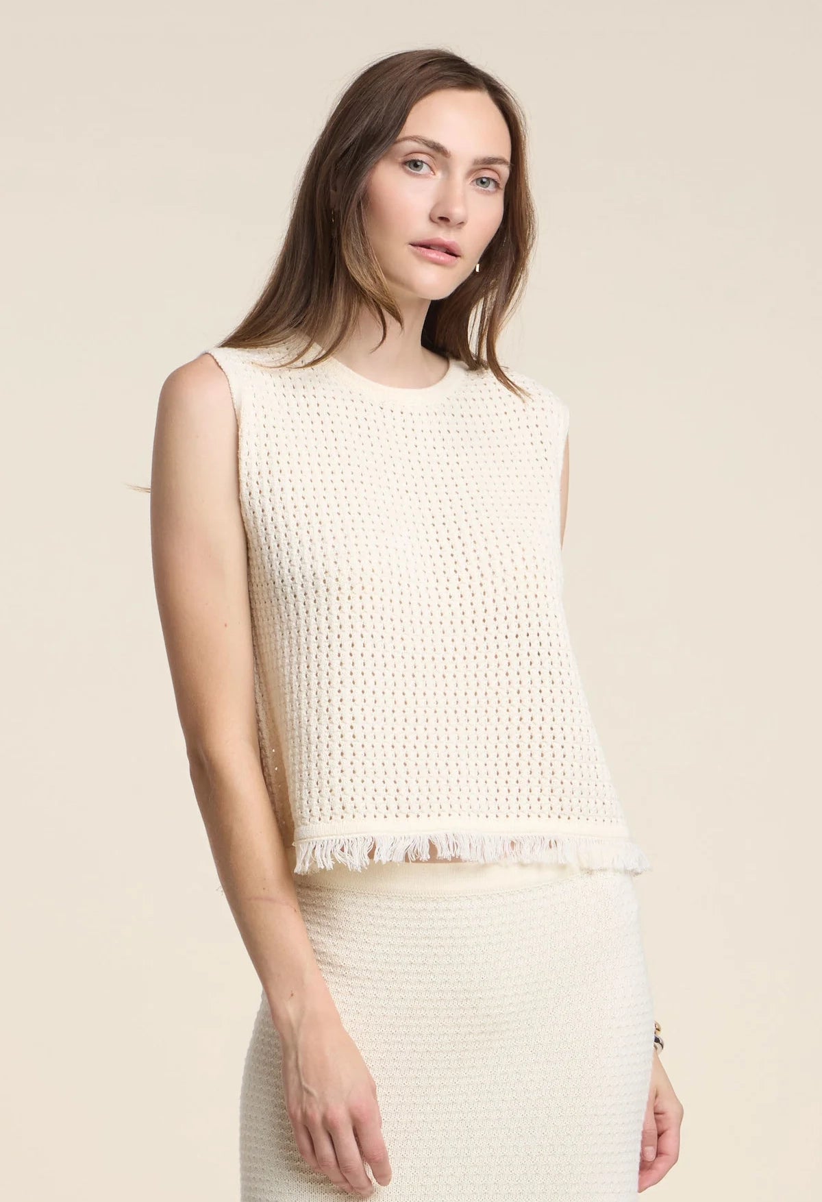 Cova Mesh Cotton Knits Top