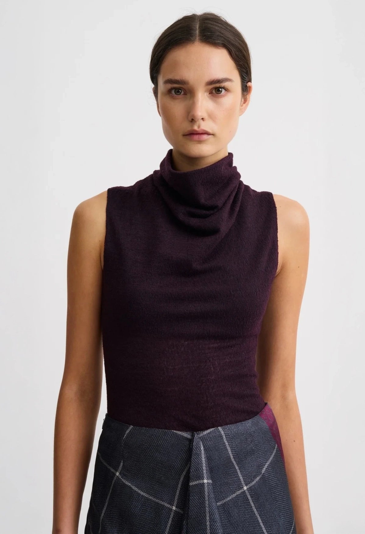 Cowl Neck Knit Shell