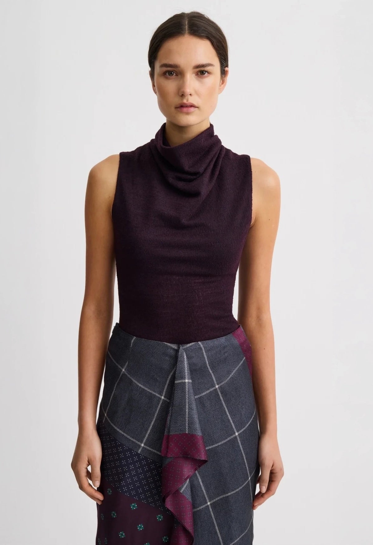 Cowl Neck Knit Shell