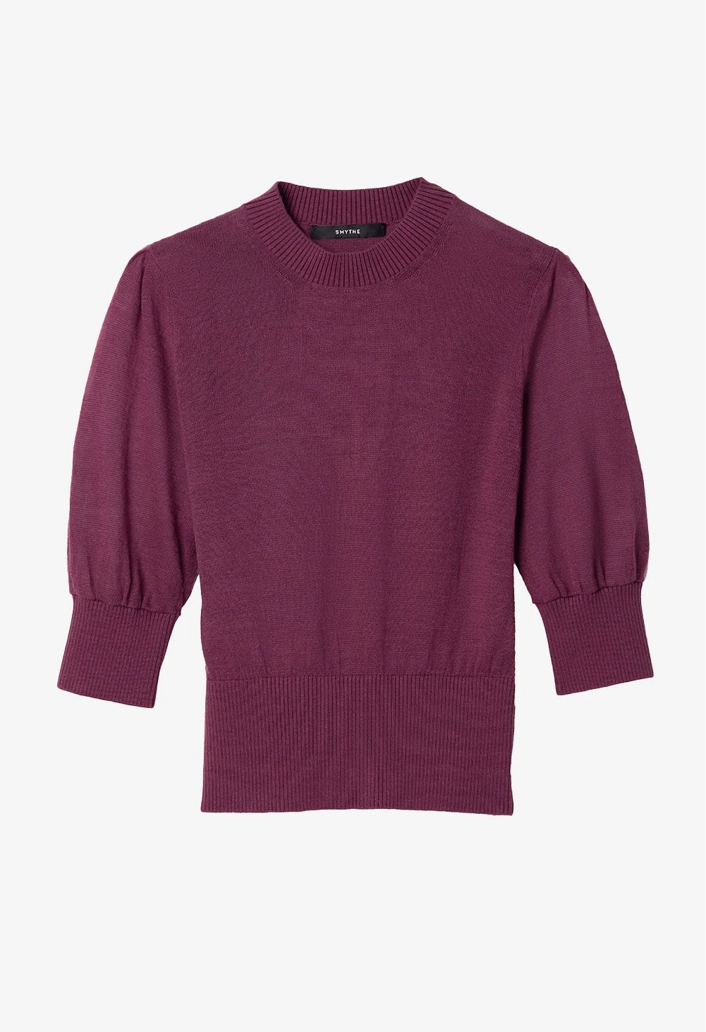 Cropped Pouf Sleeve Sweater