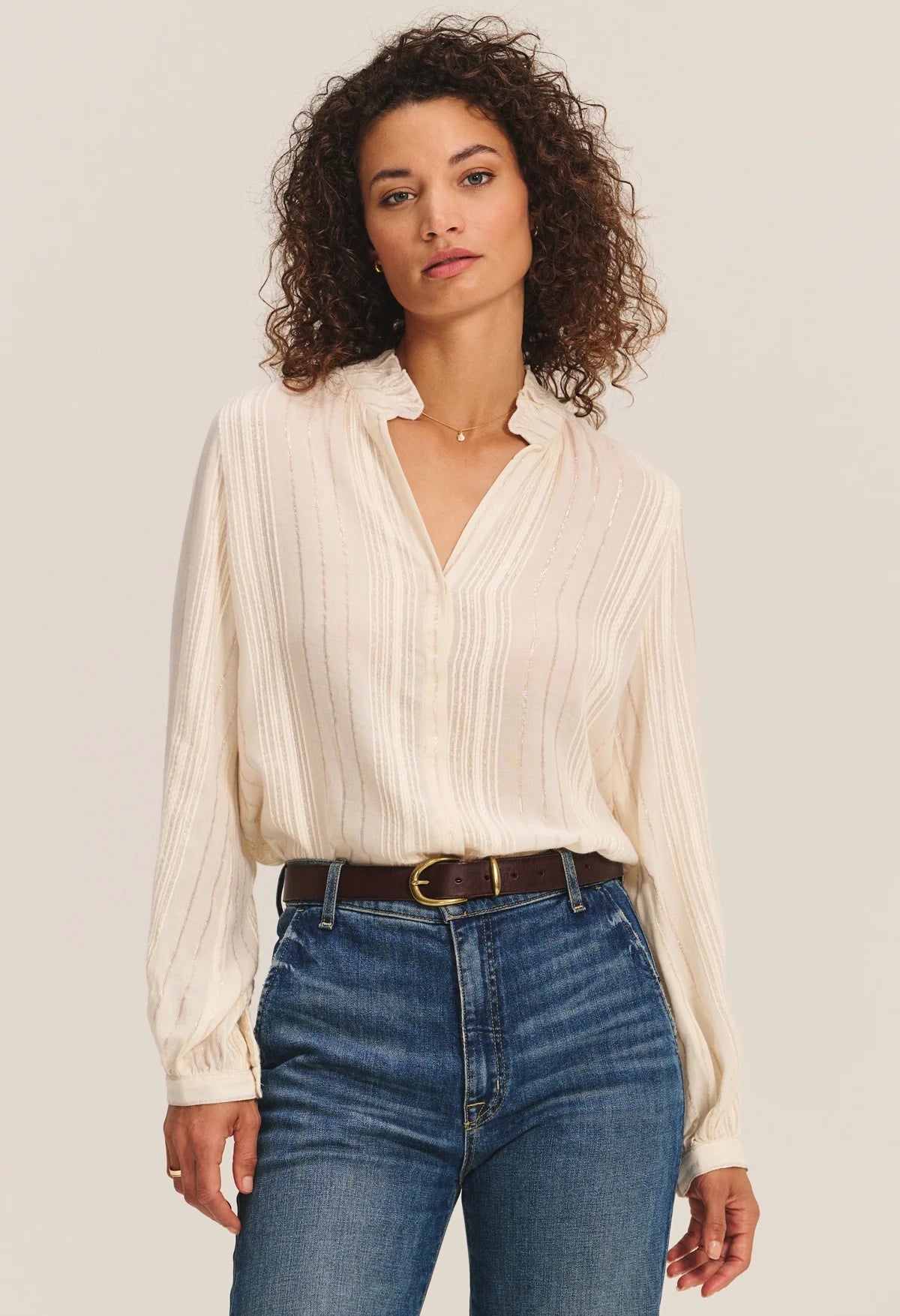 Cynthia Lurex Stripe Top