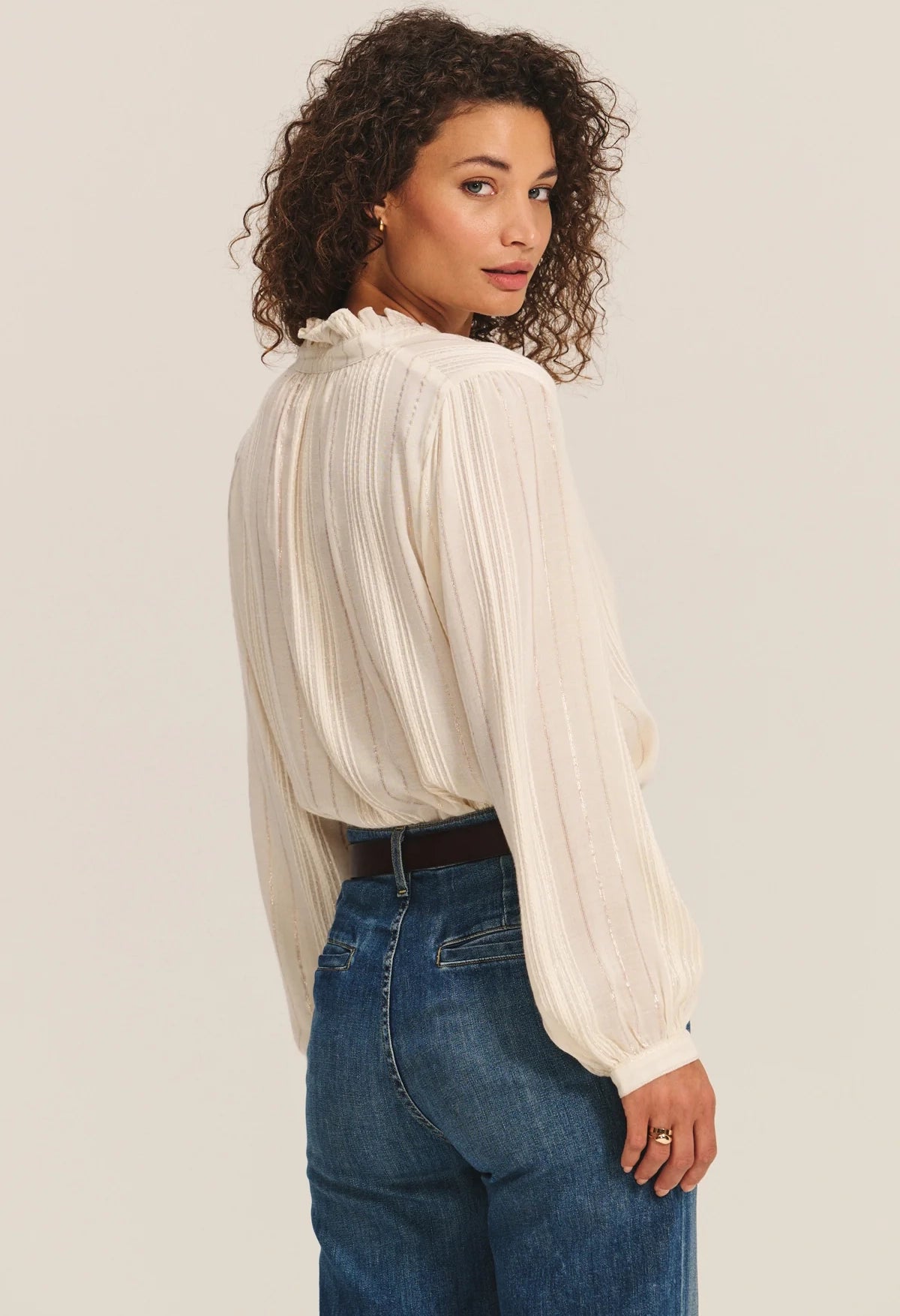 Cynthia Lurex Stripe Top