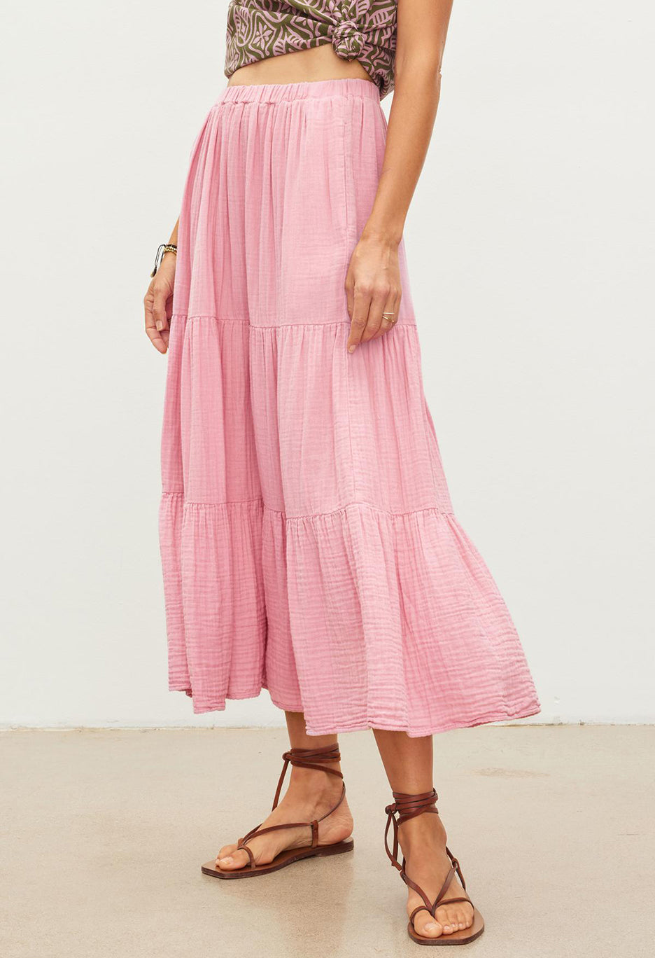 Danielle Cotton Gauze Tiered Skirt