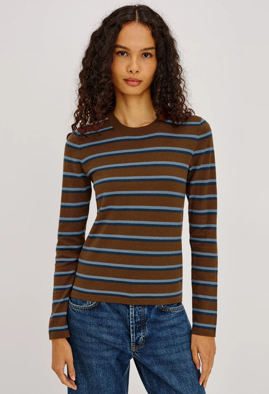 Davie Cotton Cashmere Long Sleeve Tee