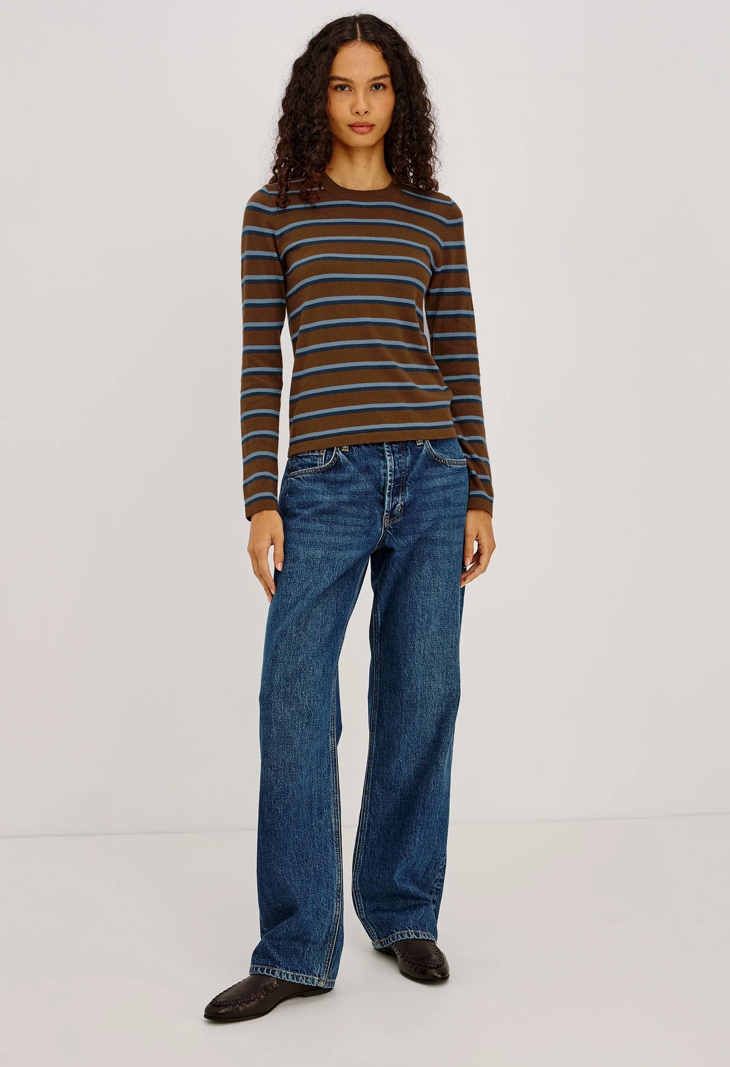 Davie Cotton Cashmere Long Sleeve Tee
