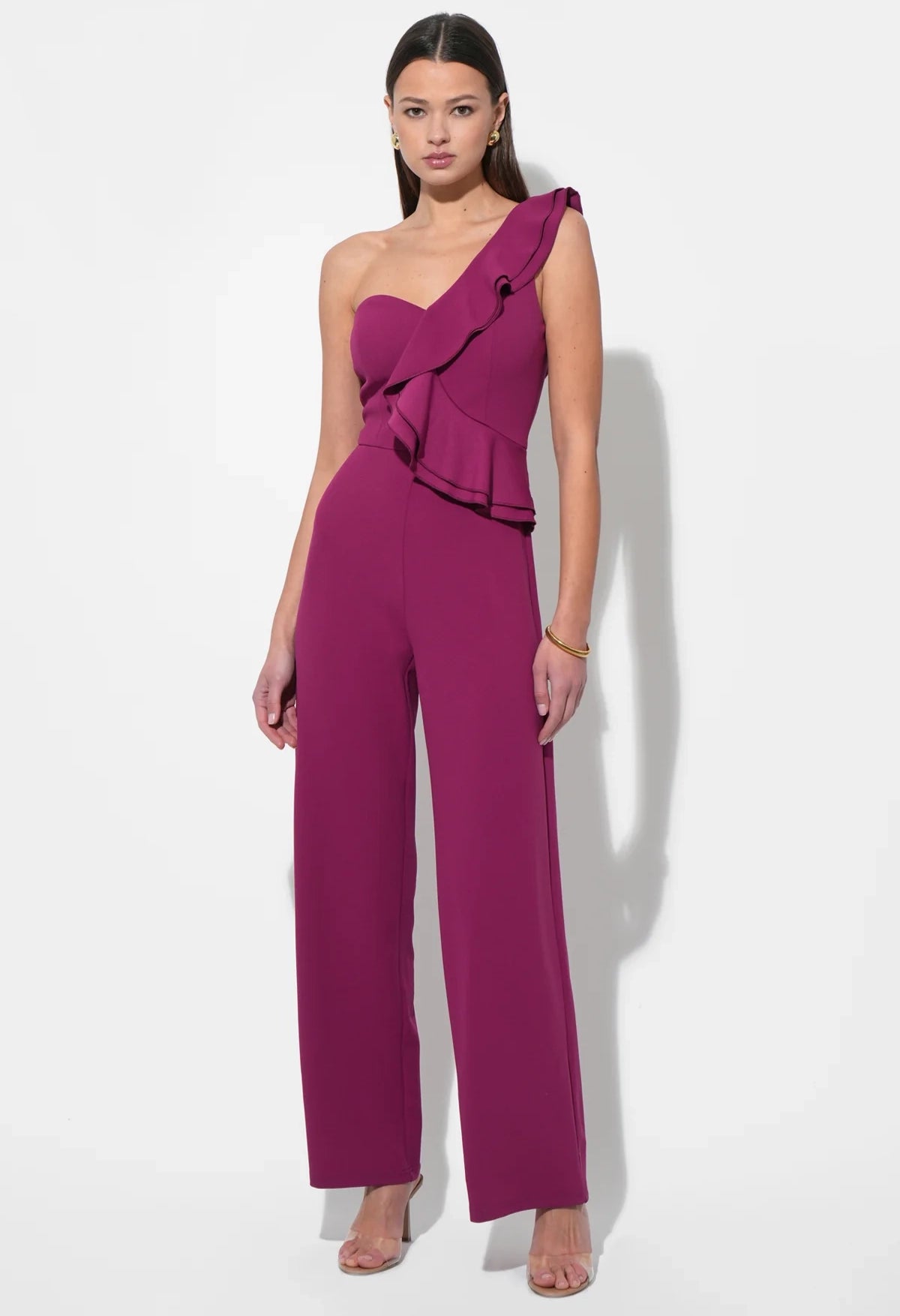 Deana One Shoulder Ruffled Jumpsuit