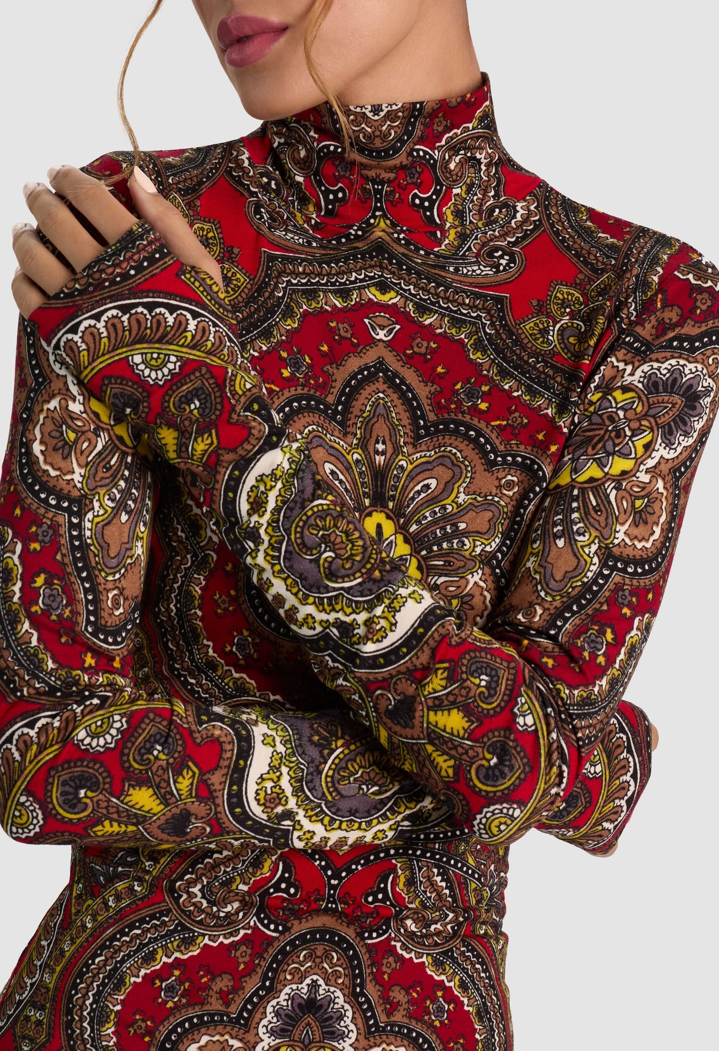 Delaina Long Sleeve Turtleneck Top