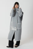 Delany Long Coat with Detachable Scarf