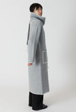 Delany Long Coat with Detachable Scarf