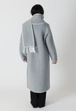 Delany Long Coat with Detachable Scarf