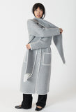 Delany Long Coat with Detachable Scarf