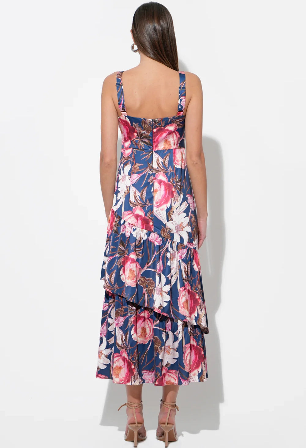 Dione Ruffled Tiered Midi Dress