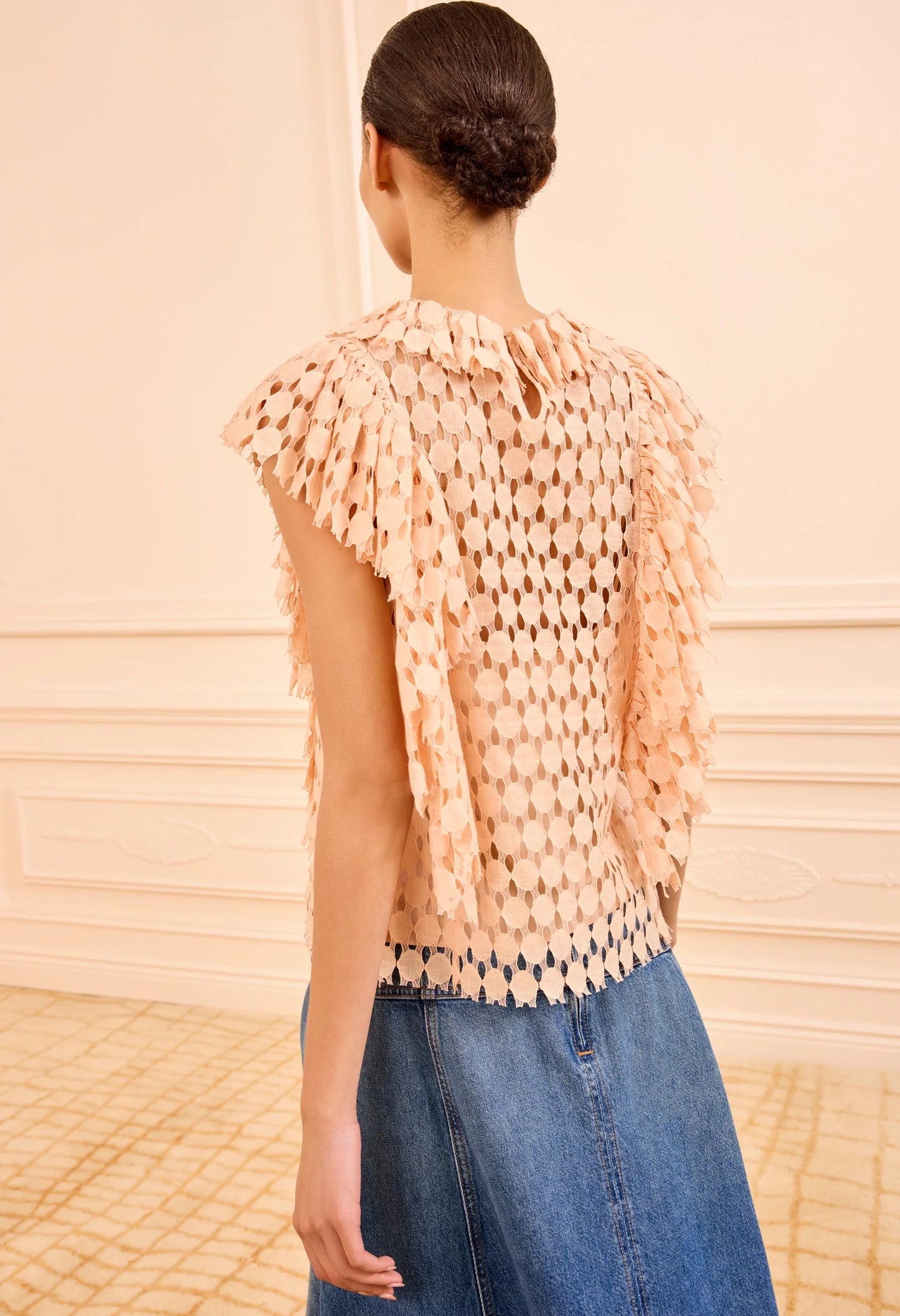 Daevy Lace Short Sleeve Top