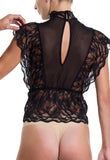 Dark Romance Lace Mockneck Top