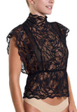 Dark Romance Lace Mockneck Top