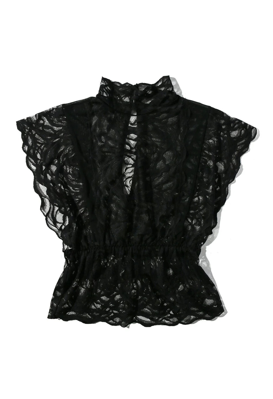 Dark Romance Lace Mockneck Top