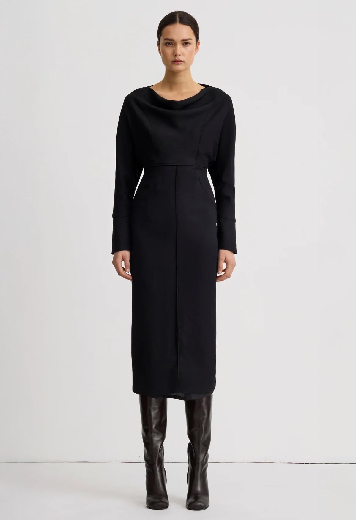 Draped Dolman Dress