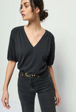 Edie Shirred Shoulder Top