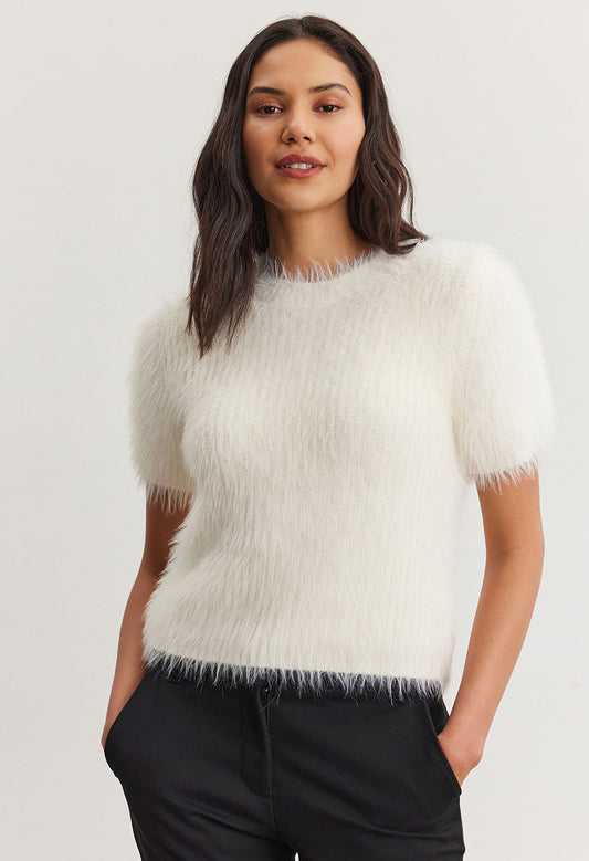 Eila Novelty Feather Yarn Top